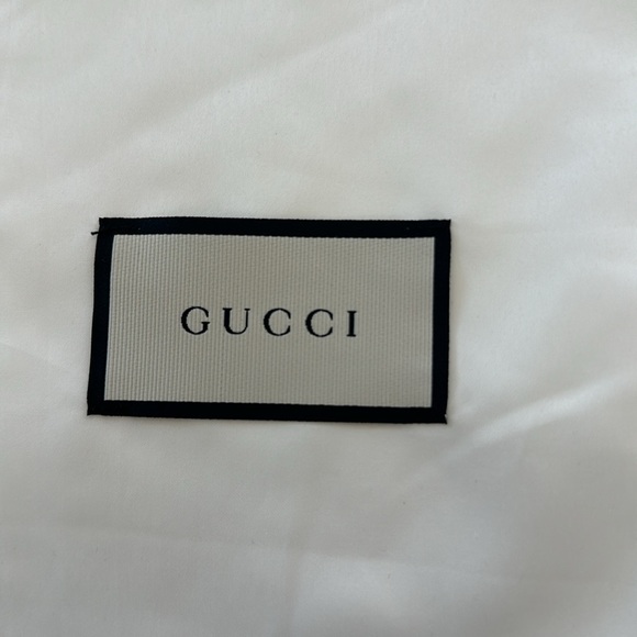 Pair of Gucci Luxury Ivory Sateen Authentic Drawstring Dust Bag Pouch - Picture 2 of 5